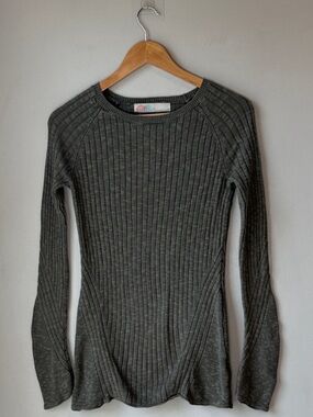 Free People Beach Ribbed Long Sleeve Shirt Sweater